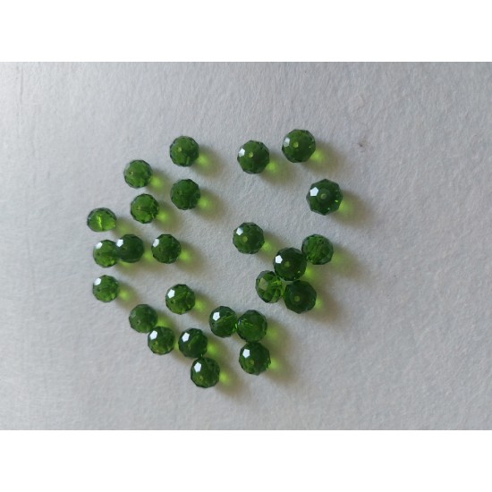 Бусины стеклянные, прозрачные, на леске "Rondelle" 10 мм зеленый, цена за 10 шт